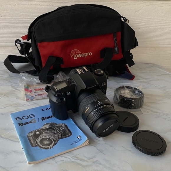 EOS Rebel SLR Camera‎ w/ Sigma Lens, Lowepro Bag & Accessories Amazing set! - Picture 1 of 16